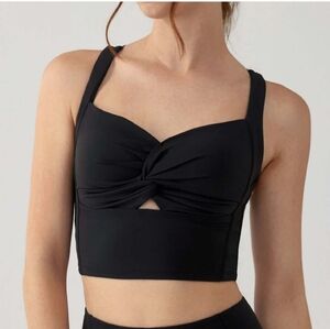 Berlook black twist x-cross cami light support size large